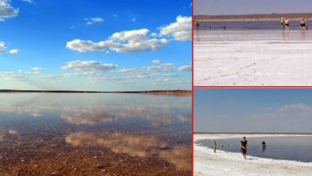 Грязе-солевое озеро Солонец-Тузлы