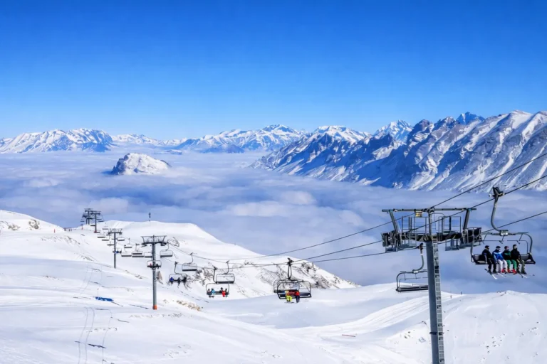 Гірськолижний курорт серед хмар -La Joue du Loup