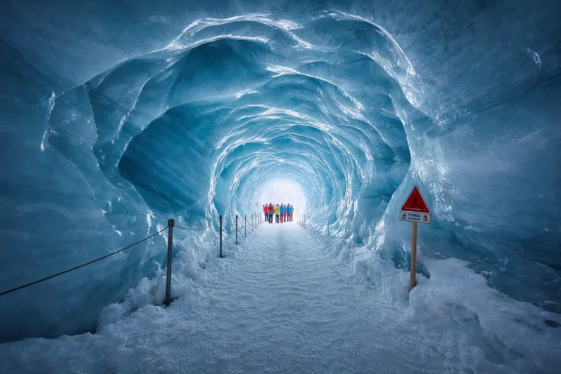 The Mont de Lans Glacier In The French Alps the-mont-de-lans-glacier-in-the-french-alps