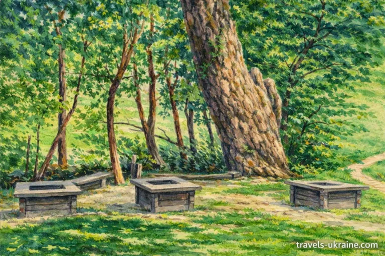 урочище Три криниці на полотні художника