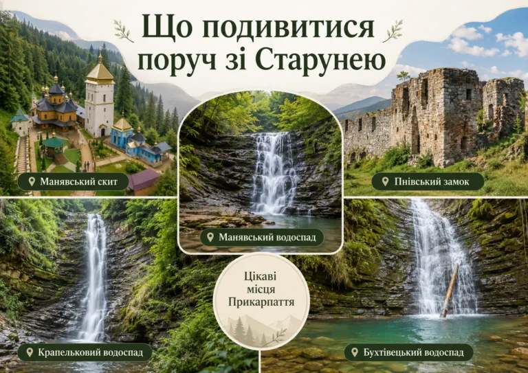 Що подивитися біля Старуні: цікаві туристичні локації Карпат