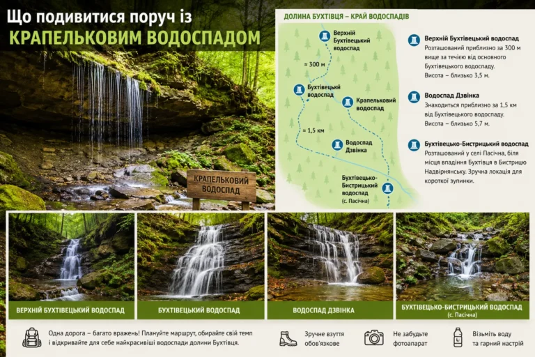 Водоспади долини Бухтівця: маршрут вражень