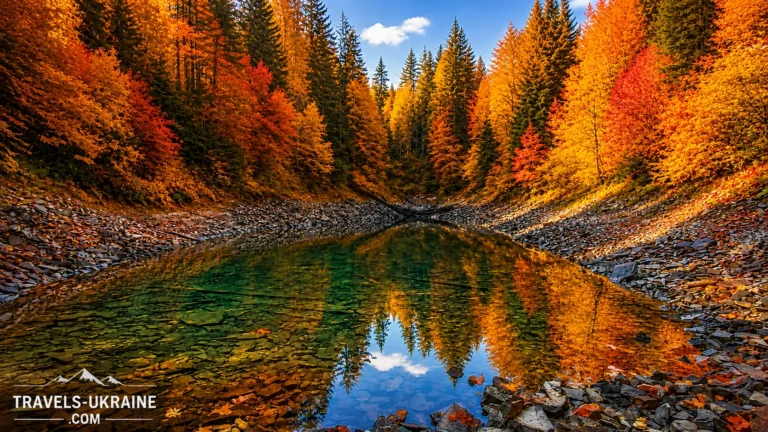 Озеро Росохан, осінь